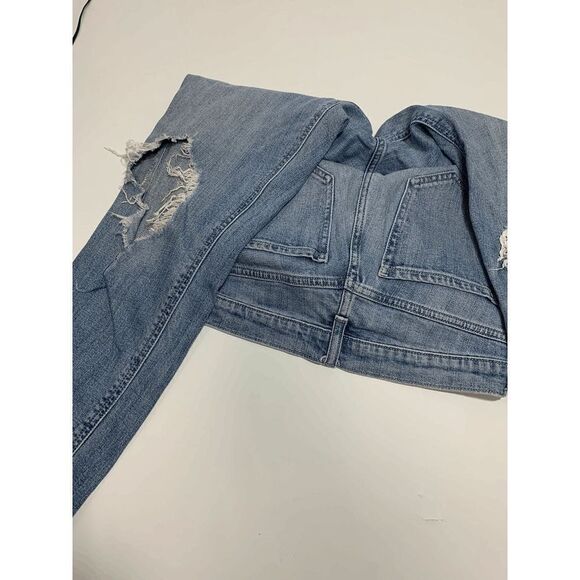 Old Navy Womens Denim Jeans Boyfriend Distressed Light Wash Size 4 - Picture 4 of 10